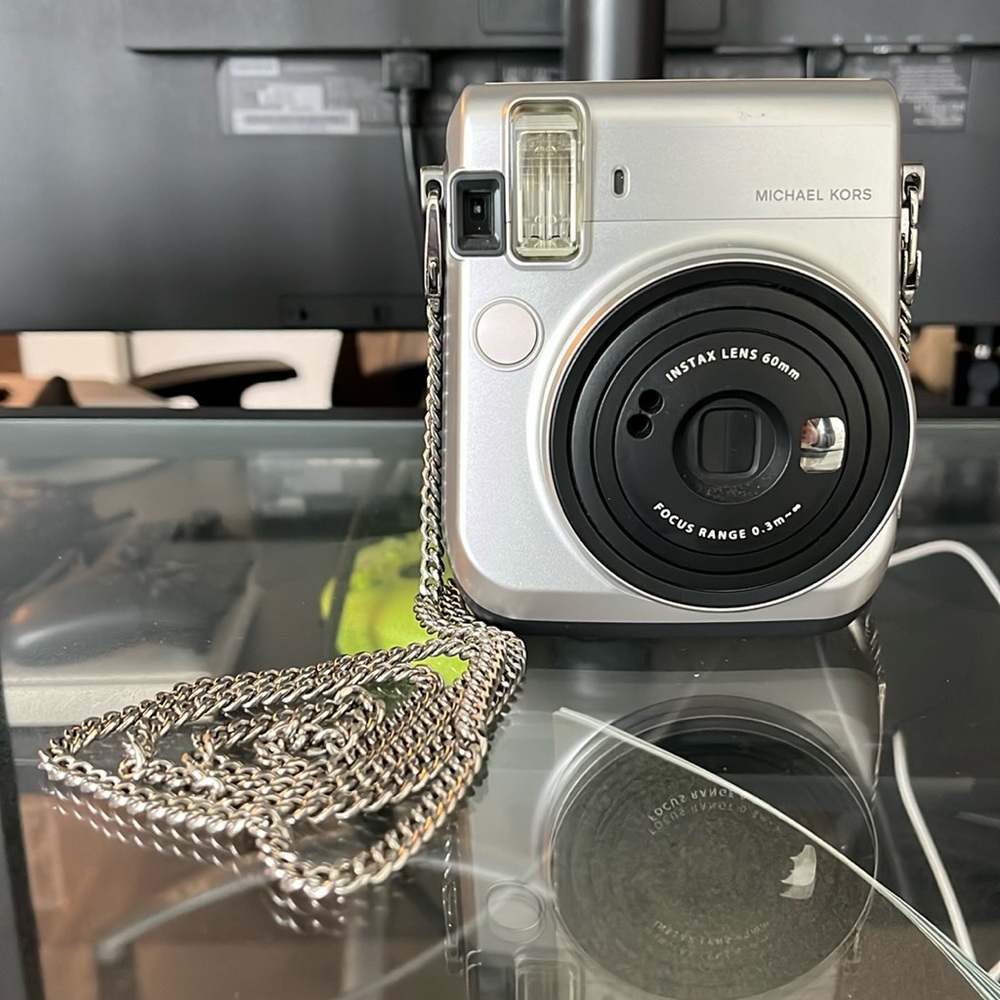 Limited edition Michael Kors x Instax mini Polaroid camera.